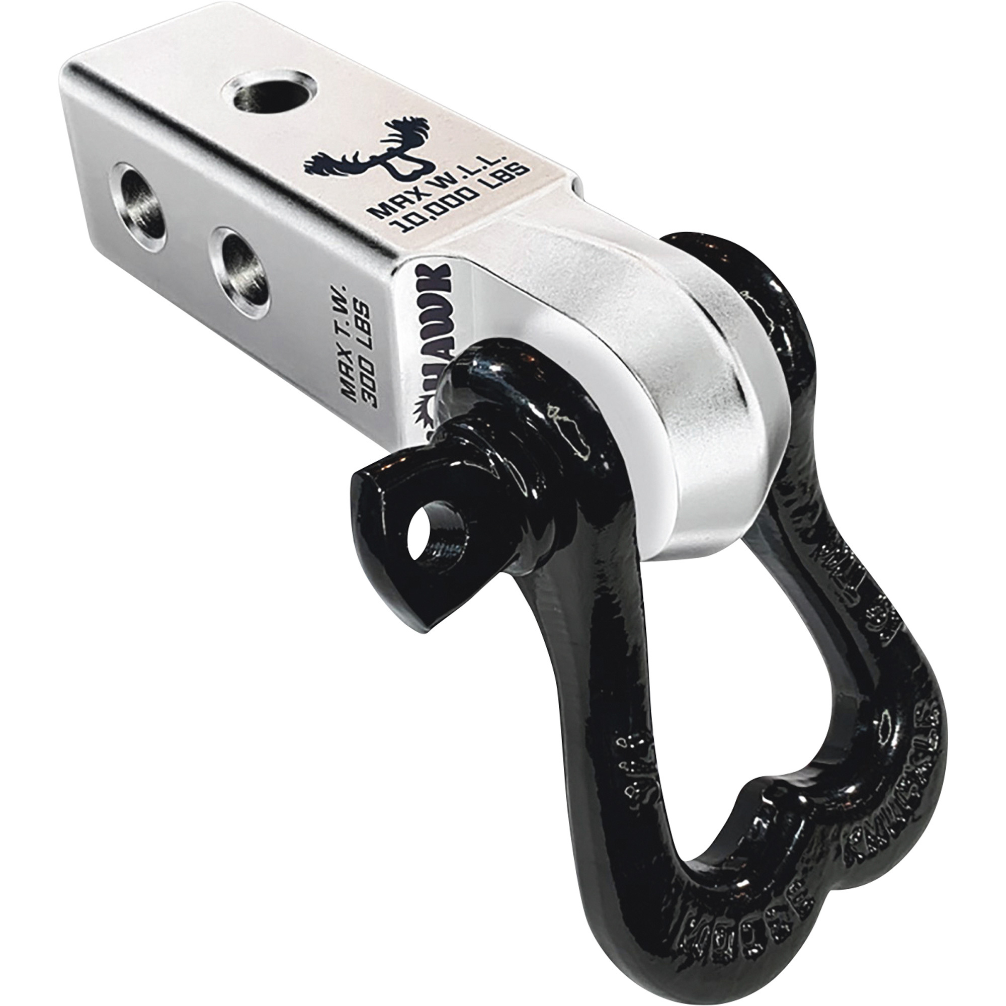 Moose Knuckle Offroad 3/4in. XL Shackle and Mohawk Receiver Combo, Fits Multiple Ball Sizes, Fits 2in. Receivers